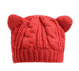 Knitted hat-Red-8