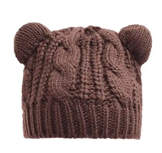 Knitted hat-Coffee-9