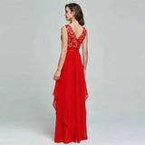 Lace spliced chiffon dress-2