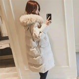 Loose warm jacket-White-6