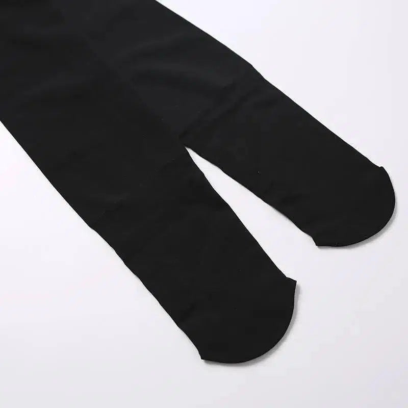 Abdominal large size pantyhose-Black-2