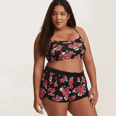 Floral Two-Piece Swimwear Set-1