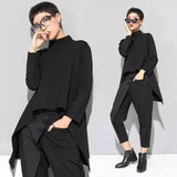 LOVEMI - Lovemi - All-Match Slimming Top Black Slim Bottoming Shirt