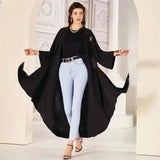 Elegant Long Cape with Embroidery Detail-1