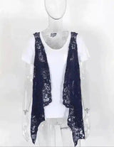 Bohemian crochet lace cardigan-dark blue-4