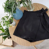 Bowknot Decoration Culotte Divided Skirt-5