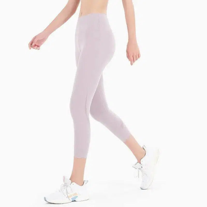 Brushed Yoga Pants Women's Nude Feeling Tight Hips High-Purple-4