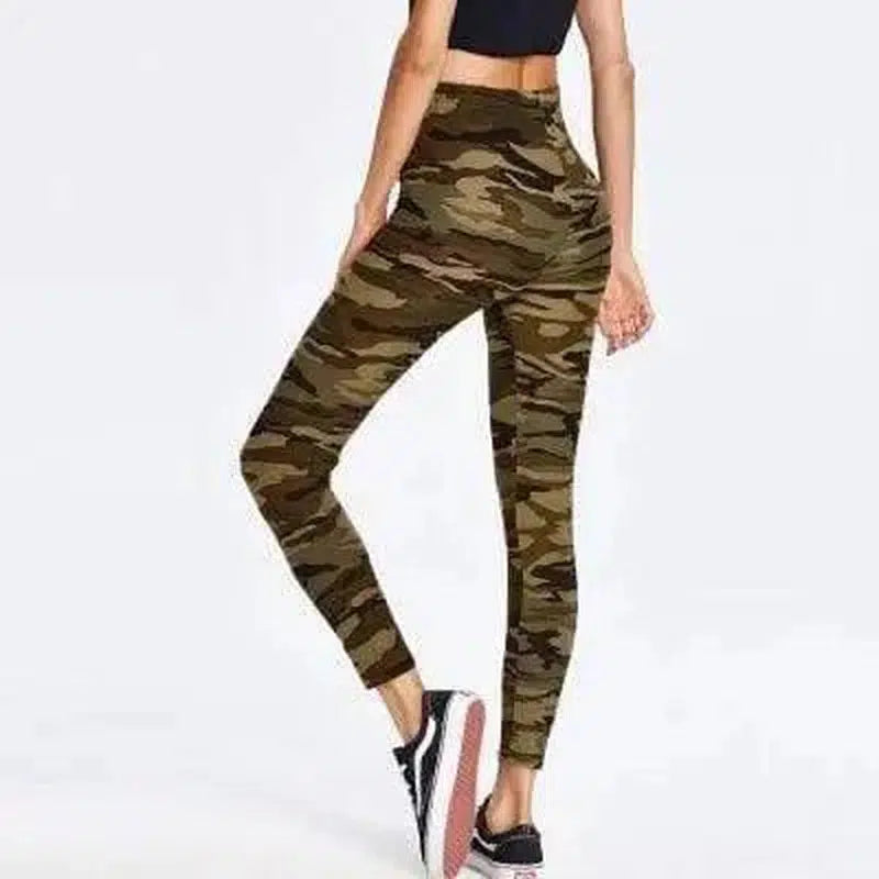 Camouflage Slim Stretch Tight Yoga Pants Pencil Pants-1