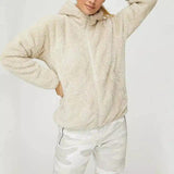 LOVEMI - Lovemi - Casual Solid Color Long Sleeve Fleece Hoodie