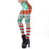 Christmas digital print tight leggings-F Style-3