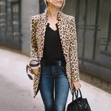 Stylish Leopard Print Women's Blazer-1