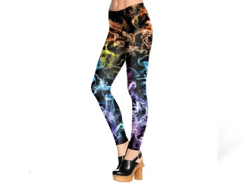 LOVEMI - Lovemi - Digital Printed Slim-Fit Leggings