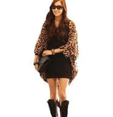 Women's Leopard Print Cardigan with Pockets-1