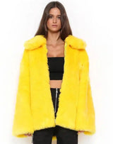 LOVEMI - Lovemi - Faux Fur Soil Cool Gothic Furry Coat Jacket