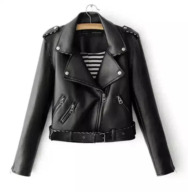 LOVEMI - Lovemi - Faux Leather Jacket