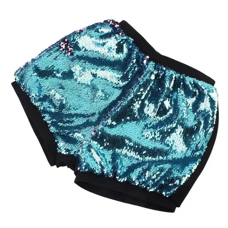 Female sequin shorts-Bluepink-27