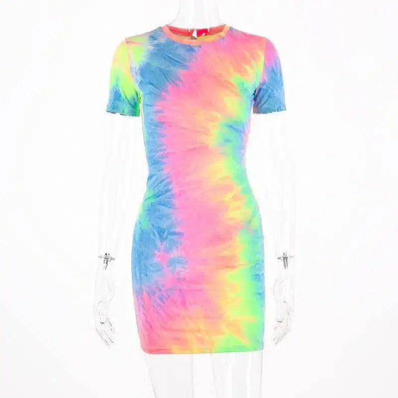 Fluorescent Camouflage Sling Dress-9