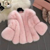 Luxurious Fox Fur Jacket for Stylish Comfort-1