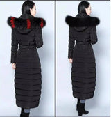 Fur collar down jacket-Black-2