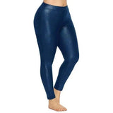 Gold glittering leggings-Blue-4