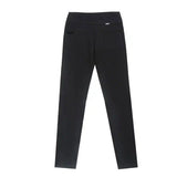 High waist and velvet padded leggings-black-2