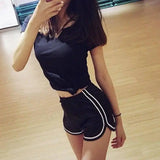 High Waist Casual Booty Shorts-Black-18