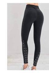 High-waisted peach butt yoga pants-Black-3