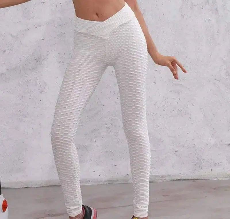 Hips, thin leggings, yoga pants-white-5