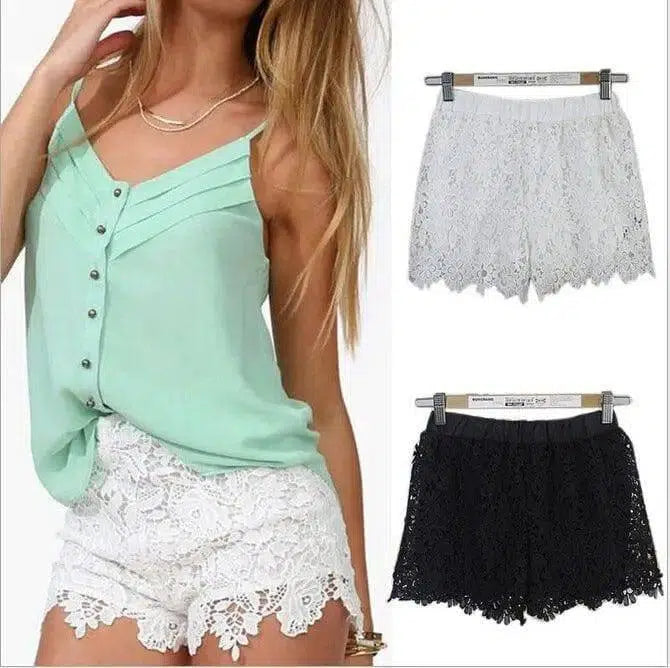 Korean version of lace shorts skirt pants crochet casual-1