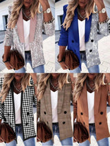 Women's Sequin & Plaid Blazers - Fashion Jackets-1