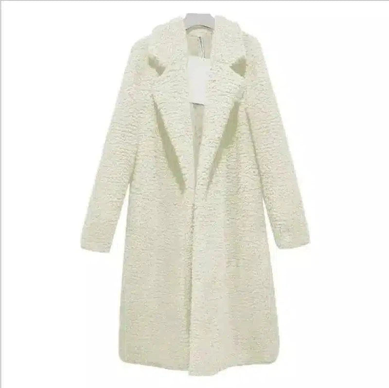 Lambskin coat-White-2