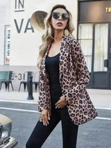 LOVEMI - Lovemi - Leopard Print Small Suit One Button Single Layer