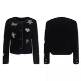 Embellished Button-Up Cardigan for Women-1