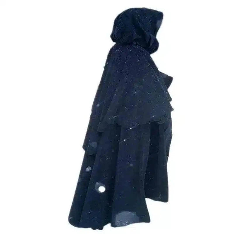 Cloaked Wizard Hooded Cloak - Enchant Your Style-Blue-5