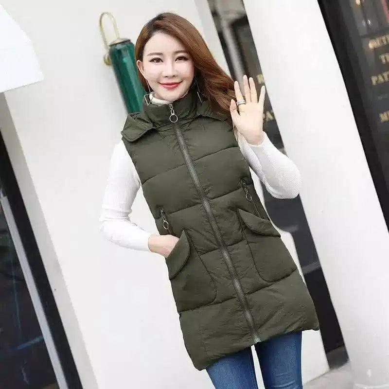 LOVEMI - Lovemi - Mid-length down cotton vest