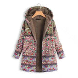 LOVEMI - Lovemi - Mid-length printed padded coat