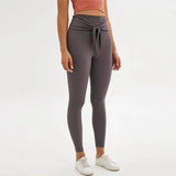 Nine-point legging yoga pants with straps-1