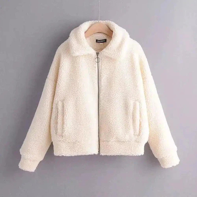 LOVEMI - Lovemi - Plush coat lamb wool coat