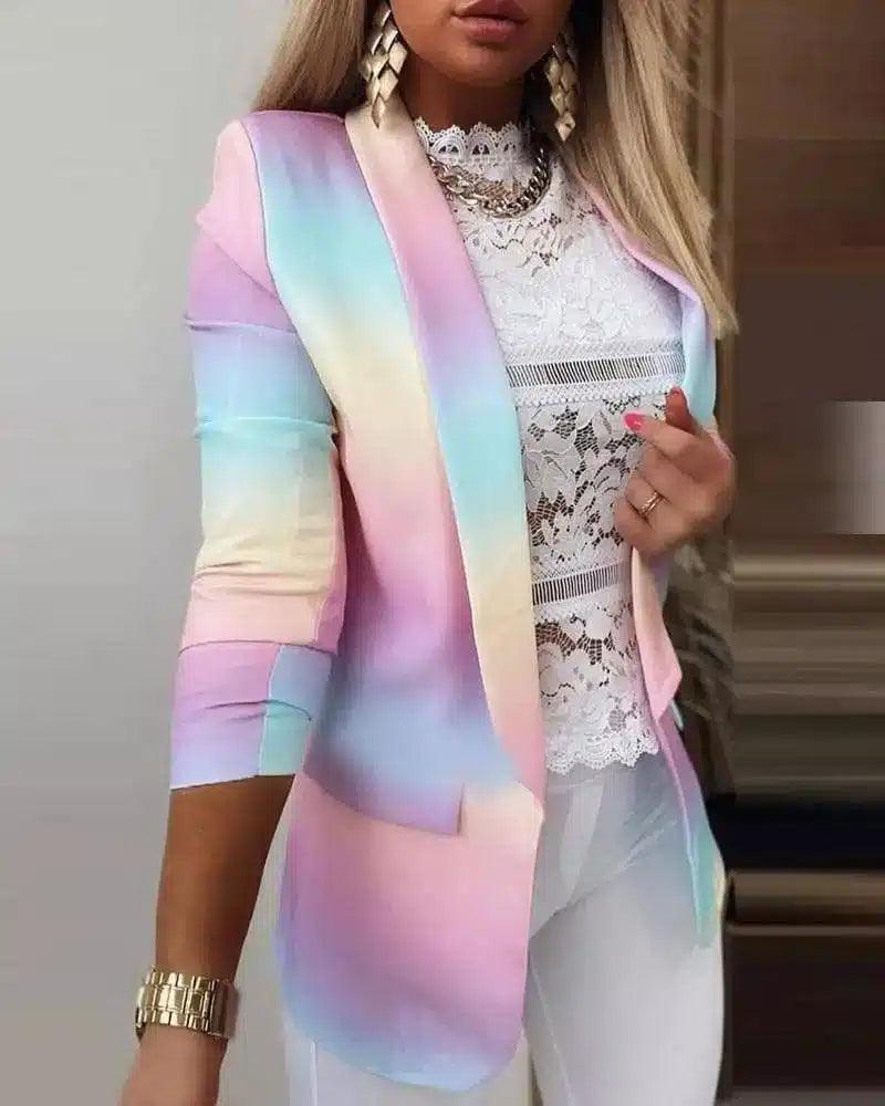 Women's Fashion Sleeveless Blazer Vest-Pink-4