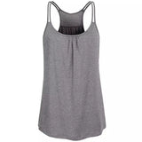 Women's Sleeveless Racerback Tank Top-Grey-2