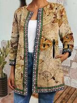 Bohemian Printed Women's Casual Jacket-1