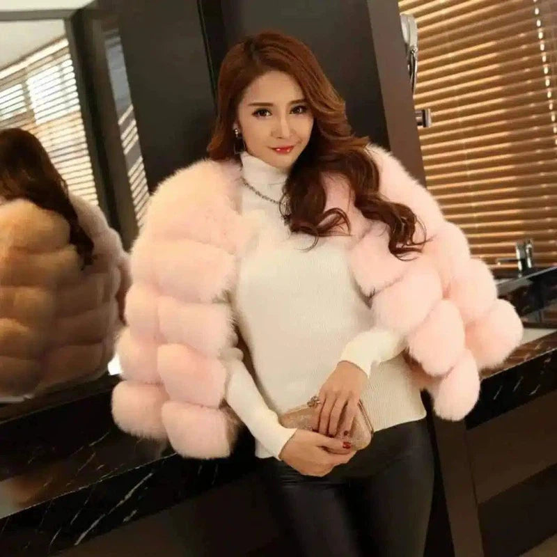 LOVEMI - Lovemi - S-3XL Mink Coats Women Winter Fashion FAUX Fur