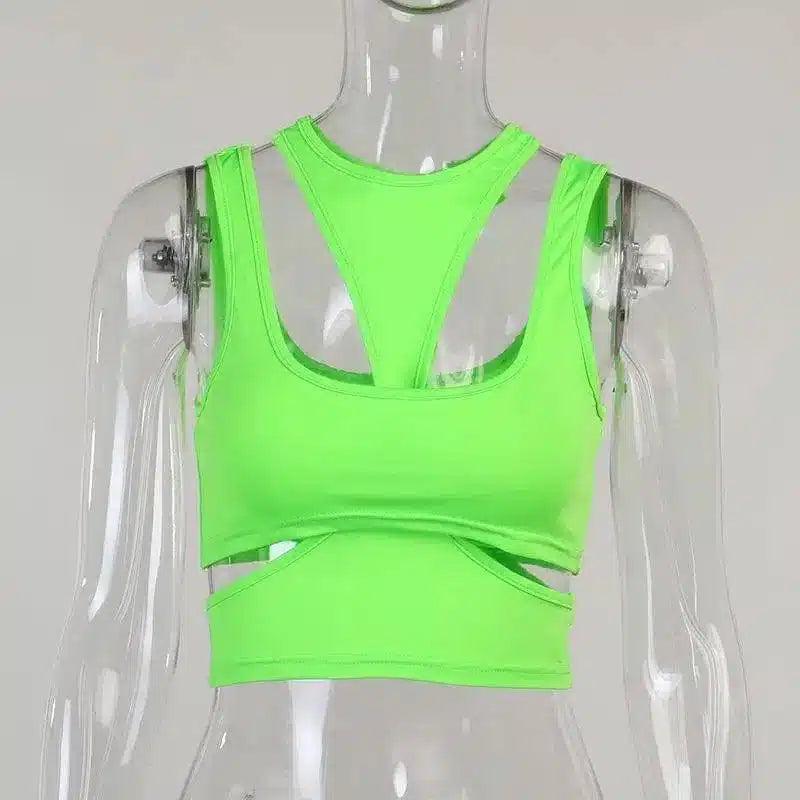 LOVEMI - Lovemi - Sexy Sleeveless Hollow Front And Back Sports Vest