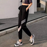 Slim casual harem pants-191K305 black-7