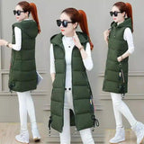 LOVEMI - Lovemi - Slim Mid-length Down Cotton Vest Jacket