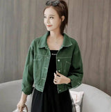 spring new women's Korean spring jacket students wild spring-6125 Army Green-8