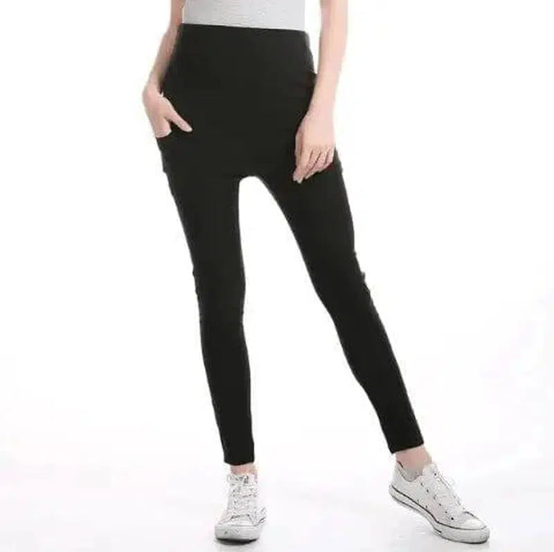 Spring pregnant women wild trousers pants-Black-5