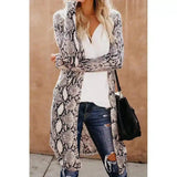 Women's Long Sleeve Cardigan Sweaters-snake pattern-7