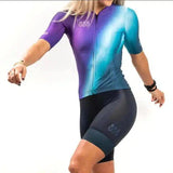 Women's Zippered Cycling Jersey & Shorts Set-7style-7