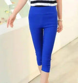 LOVEMI - Lovemi - Summer new candy color cropped pants elastic tight